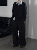 Pin Cotton Wide Cargo Pants