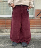 Nelkia color wide corduroy pants