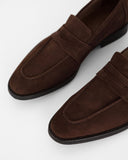 suede penny loafers