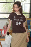 The Limit CROP Ringer Short Sleeve Tee