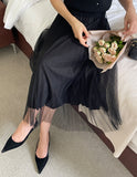 Theat Banding Pleated Sha Skirt