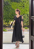 Randa Frill Off Shoulder Banding Long One Piece