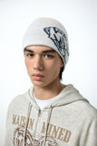 DOODLE HEART KNIT BEANIE