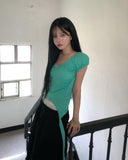 Linz Shirred Strap Short Sleeve