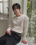 Meden Raglan Crop Henley Neck