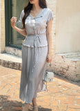 Weave Pleats Cardigan
