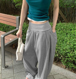 Wide ver. Fold Folding Mesh Fabric Banding Mega Wide Pants