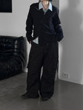 (unisex) Oblique two-way knit zip-up