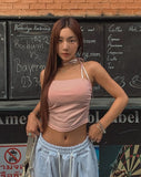 Perfu Ribbon Shirring Top (With Cup)