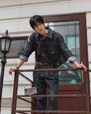 Friendly Pintuck Trucker Denim Jacket