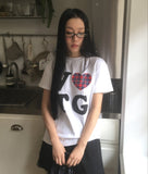 BTU Vintage Heart Check Patch Short Sleeve T-Shirt