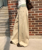 Dawson Cut-out Point Wide Cotton Pants