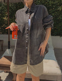 Into Gradient Washing Denim Shirt