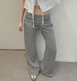 Flowy Fold Low-Rise Bootcut Banding Pants