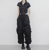 Retif String Shirring Wide Pants