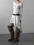 Deacon Patch Pocket Cotton Skirt