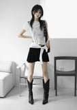 Way roll-up mini skirt