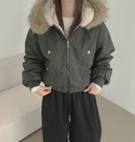 Unique Vintage Fur Full Lining Padding Jacket