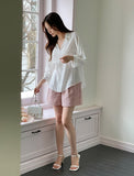 Halo Half-Open Collar Blouse