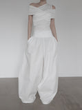 Lovell Drape One-Shoulder Off-Sleeveless