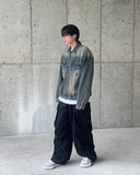 Worked denim jacket