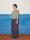 Reverse Stitch Crop T-shirt