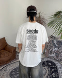 Suede short sleeve t-shirt