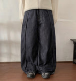 Kodina cut denim wide denim pants