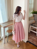 Effiang banding flare long skirt