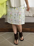 Hashita Flower Chiffon Mini Skirt