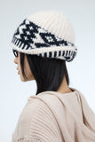 Leash jacquard knit beanie