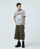 CROSS STUD TWILL SHORTS