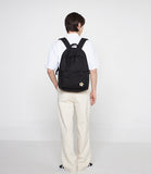 Flower Smile Embroidery One Pocket Backpack
