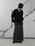 (unisex) Duvel Color Matching Layered V-Neck Knit