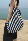 STRIPE TERRY SHOULDER BAG