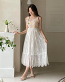 Raffin Flower Lace Sleeveless One Piece