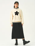 Dot Silhouette Flower Sweatshirt