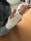 [1+1] Hommon Angora Fur Hand Warmer Gloves