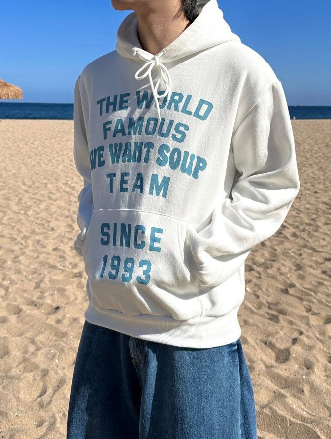 【DISCERNMENT】Unisex world lettering brushed hoodie DISCERNMENT (ディーサーメント) - 男女兼用ワールドレタリング