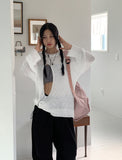 [Riverable] Dilt Two-Way Double Side Hole Sleeve Slit Long Sleeve Knit