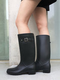 Lonchi Buckle Long Rain Boots