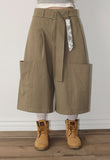 [BELT SET] FOLD OVER BERMUDA PANTS