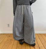 Rayu Brushed Adjust Training Banding Wide Pants