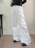 Viant two pin tuck slab cotton long wide pants
