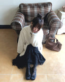 Lemin Frill Lace Long Skirt