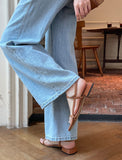 Raven Summer Cool Banding Wide Denim Pants