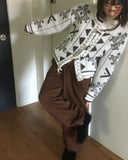 Enin Nordic Duffle Button Short Knit Cardigan