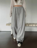 Fire embroidered string training pants