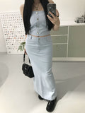 Denim crop top