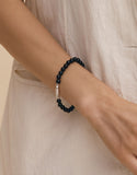 BR(W) Ball Black Onyx Bead Bracelet